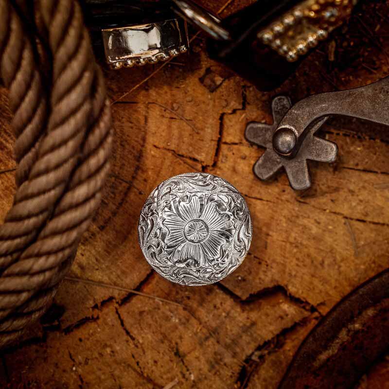 Violet Engraved Concho - Conchos for Saddles